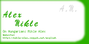 alex mikle business card